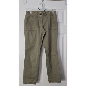 Ann Taylor Loft Womans Size 2P Relaxed Fit Green Khaki pants